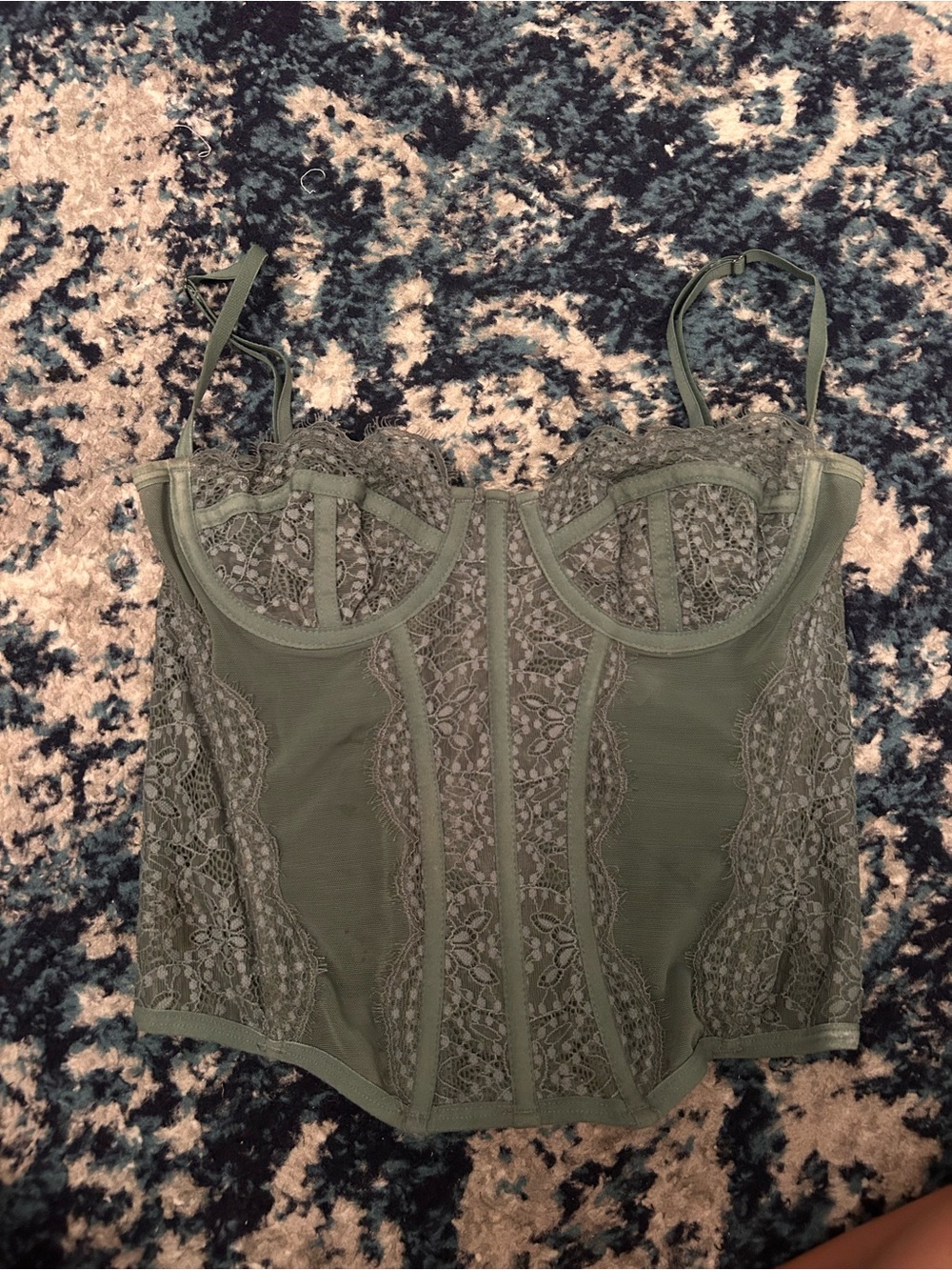 Urban outfitters green corset top